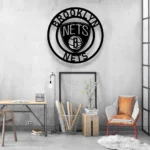 Brooklyn Nets Metal Sign Nba 1