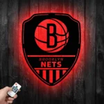 Brooklyn Nets Metal Sign Shield Shape 1