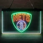 Brooklyn Nets Neon Sign Detailed 3 Color 1