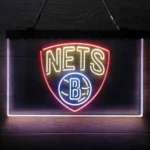 Brooklyn Nets Neon Sign Detailed 3 Color 1