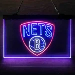 Brooklyn Nets Neon Sign Detailed 3 Color 1