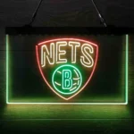 Brooklyn Nets Neon Sign Detailed 3 Color 1