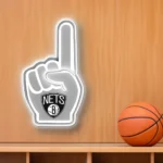 Brooklyn Nets Neon Sign Nba Foam Finger 1