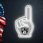 Brooklyn Nets Neon Sign Nba Foam Finger 1