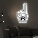 Brooklyn Nets Neon Sign Nba Foam Finger 1