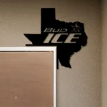 Bud Ice Metal Sign Texas State Map 1