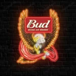 Bud Ice Neon Sign Bespoke Logo Custom American Eagle 1
