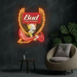 Bud Ice Neon Sign Bespoke Logo Custom American Eagle 1