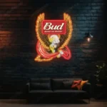 Bud Ice Neon Sign Bespoke Logo Custom American Eagle 1