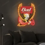 Bud Ice Neon Sign Bespoke Logo Custom American Eagle 1