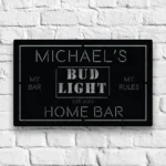 Bud Light Metal Sign Bespoke Logo 1
