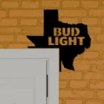 Bud Light Metal Sign Texas State Map 1