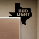 Bud Light Metal Sign Texas State Map 1