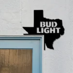 Bud Light Metal Sign Texas State Map 1