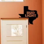 Bud Light Metal Sign Texas State Map 1