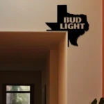Bud Light Metal Sign Texas State Map 1