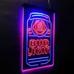 Bud Light Neon Sign Flask Vertical 1