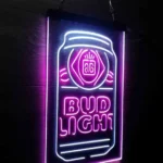 Bud Light Neon Sign Flask Vertical 1