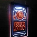 Bud Light Neon Sign Flask Vertical 1