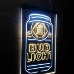 Bud Light Neon Sign Flask Vertical 1
