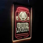 Bud Light Neon Sign Flask Vertical 1