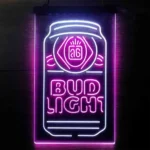 Bud Light Neon Sign Flask Vertical 1