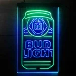 Bud Light Neon Sign Flask Vertical 1