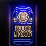 Bud Light Neon Sign Flask Vertical 1