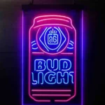 Bud Light Neon Sign Flask Vertical 1