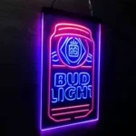 Bud Light Neon Sign Flask Vertical 1