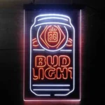 Bud Light Neon Sign Flask Vertical 1