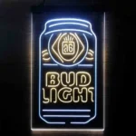 Bud Light Neon Sign Flask Vertical 1