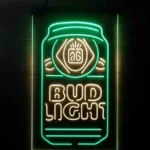 Bud Light Neon Sign Flask Vertical 1