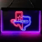 Bud Light Neon Sign Texas Star Home Bar 1