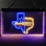 Bud Light Neon Sign Texas Star Home Bar 1