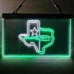 Bud Light Neon Sign Texas Star Home Bar 1
