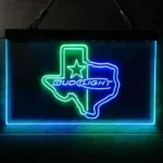Bud Light Neon Sign Texas Star Home Bar 1