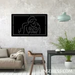 Bud Man Metal Sign Man Cave 1