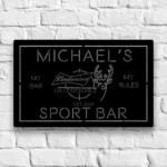 Budweiser Metal Sign Bespoke Deer Head Emblem 1