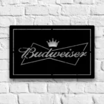 Budweiser Metal Sign Crown 1