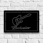 Budweiser Metal Sign Guitar 1