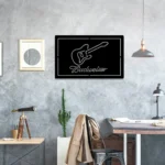 Budweiser Metal Sign Guitar 1