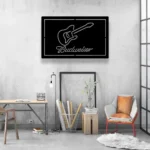 Budweiser Metal Sign Guitar 1