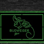 Budweiser Metal Sign Lizard Cowboys Mexico 1