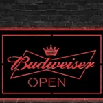 Budweiser Metal Sign Open 1