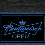 Budweiser Metal Sign Open 1