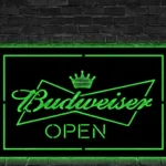 Budweiser Metal Sign Open 1