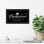 Budweiser Metal Sign Open 1