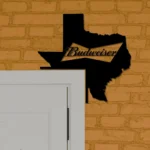 Budweiser Metal Sign Texas State Map 1