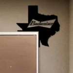 Budweiser Metal Sign Texas State Map 1